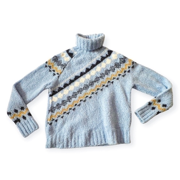 Derek Lam 10 Crosby Diagonal Fair Isle Alpine Turtleneck Sweater, Size S - Picture 8 of 15